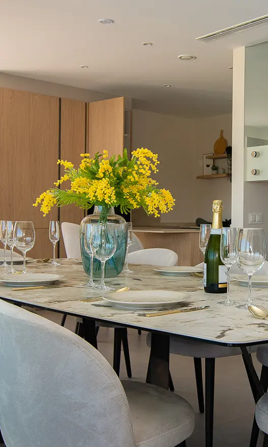 Dinner at a luxury vacation home in Spain