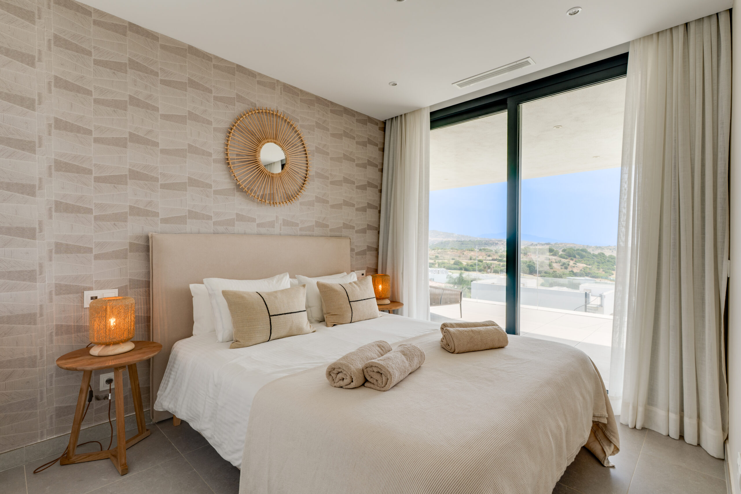 Bedroom with seaview Villa Castaño, Estepona