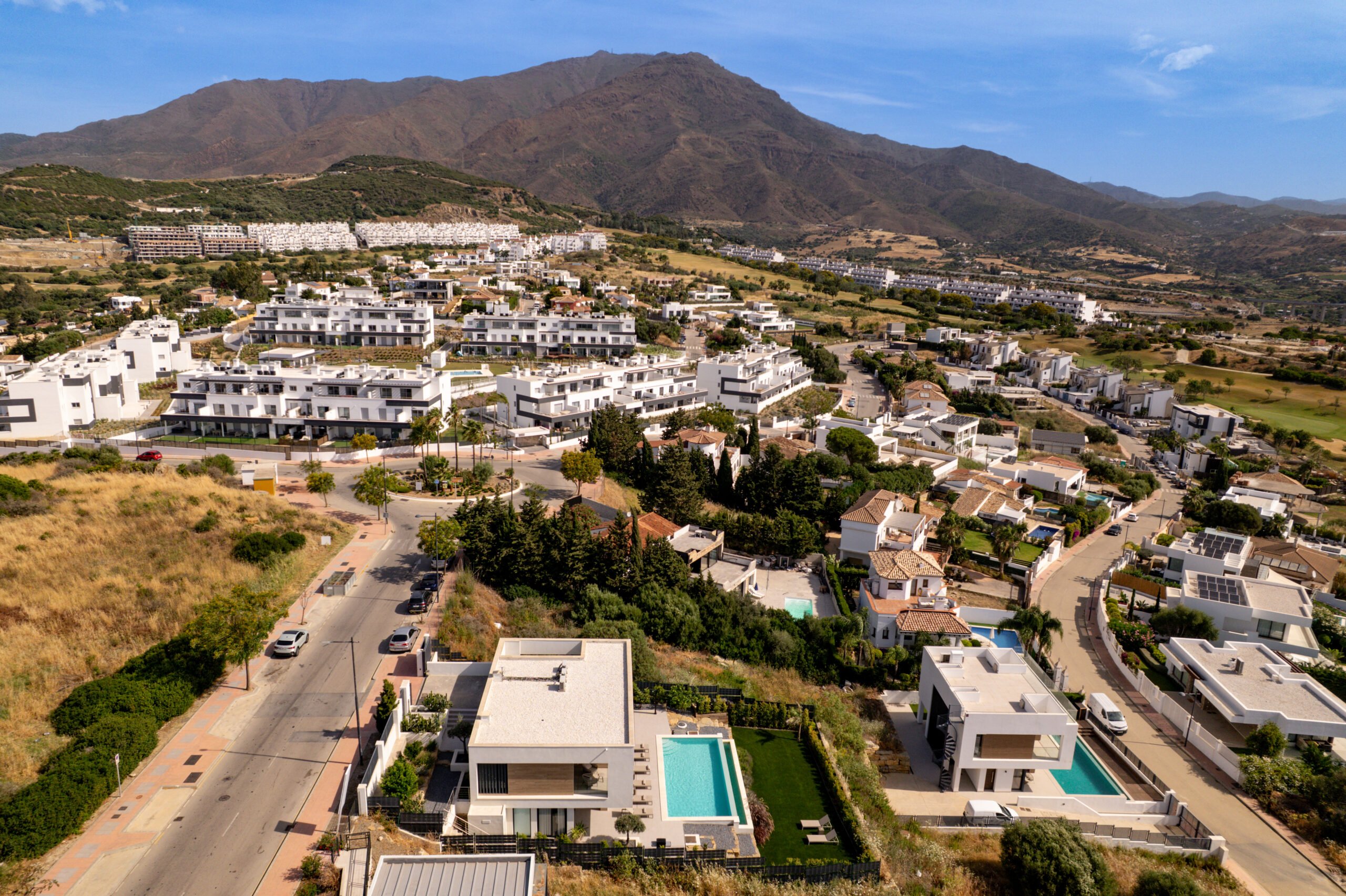 Estepona drone shot Villa Castaño