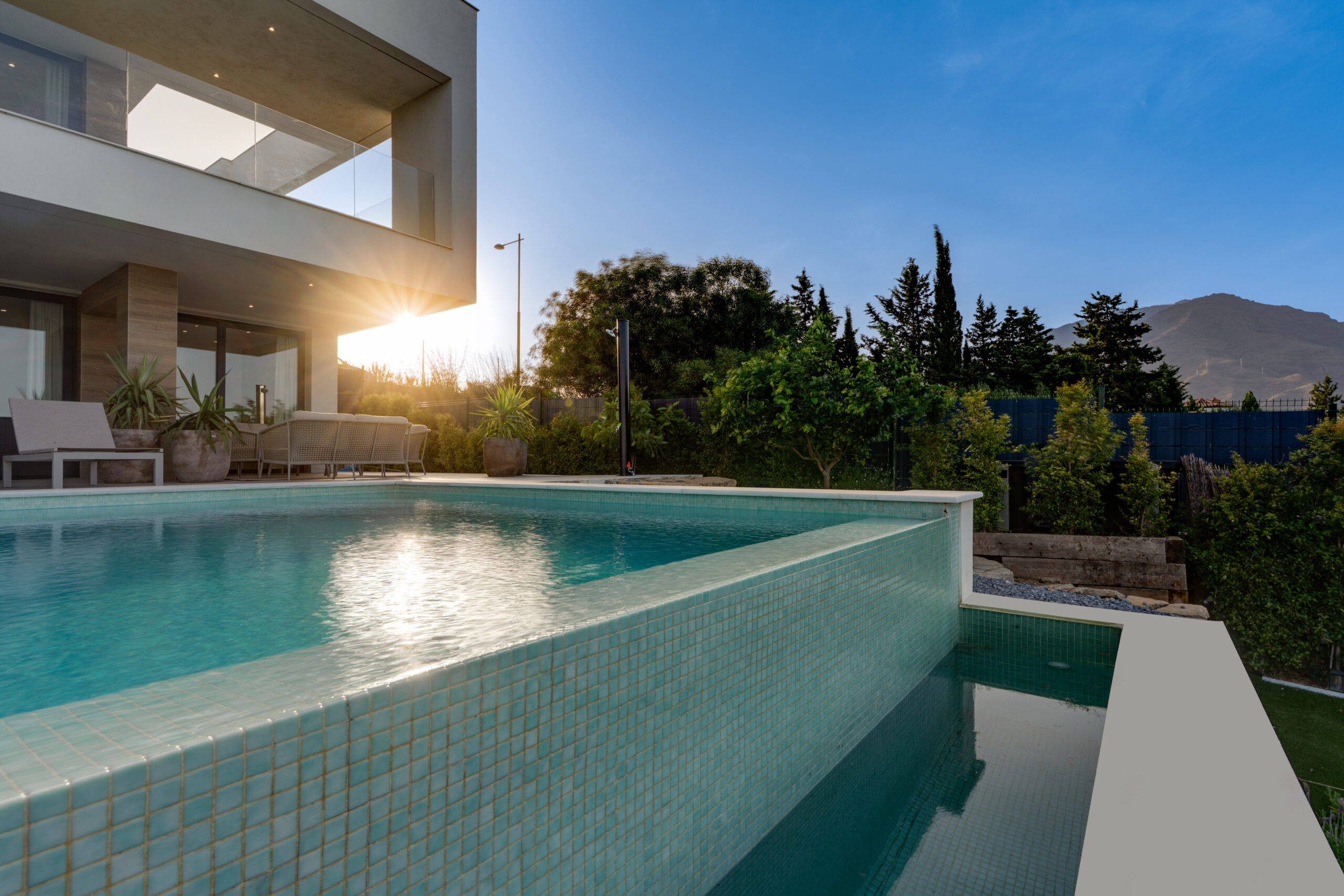 Sunset pool, Villa Castaño, Estepona