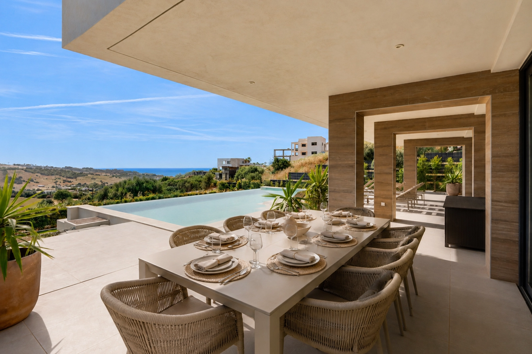 Gedekte tafel villa castano